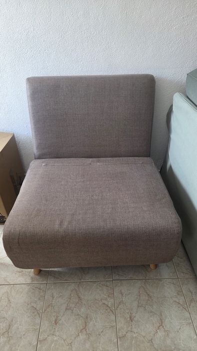 Sofá-cama castanho