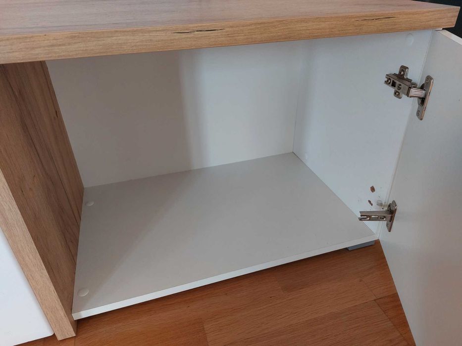 Szafka rtv biala wysoki połysk