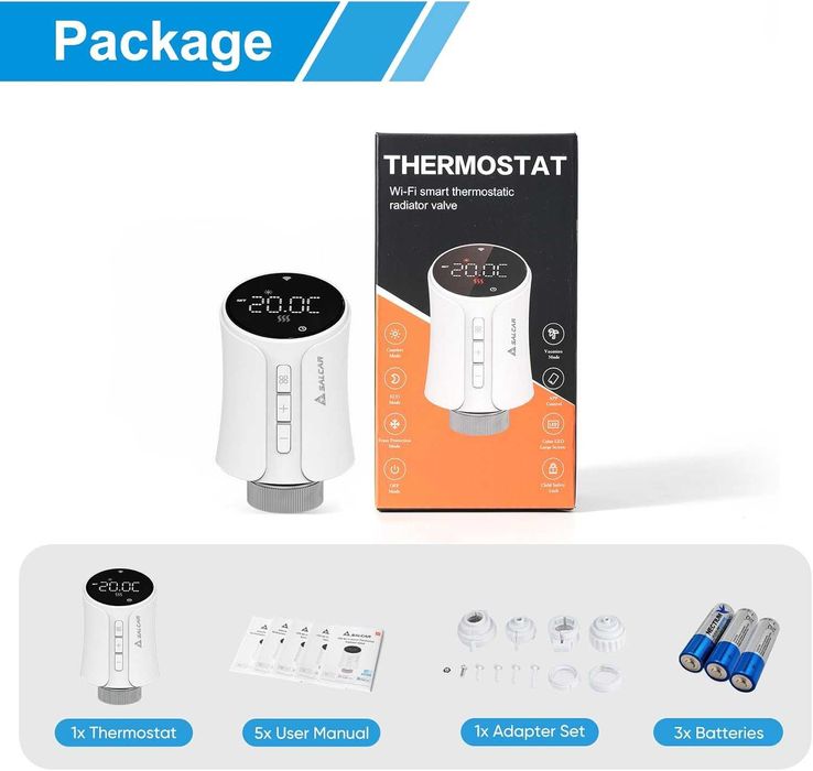 SALCAR Inteligentny termostat grzejnikowy wifi