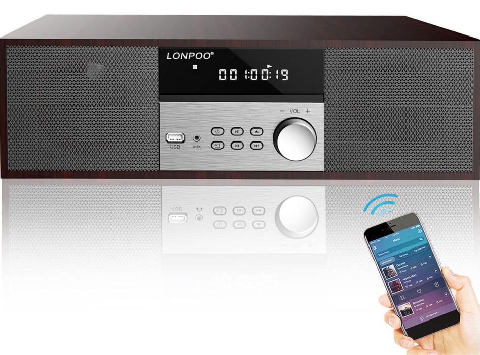 Lonpoo Kompaktowy zestaw stereo domowy