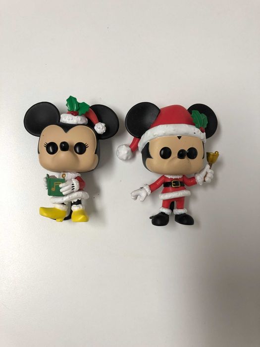 Mini Figuras Funko Pocket Pop! Disney Natal – Mickey e Minnie (Lote de 2)