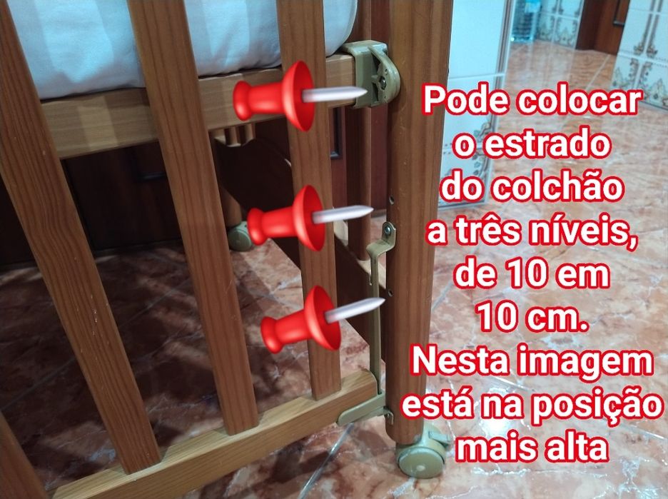 Berço para bebé cama da TRAMA em Madeira maciça casa quarto apartament