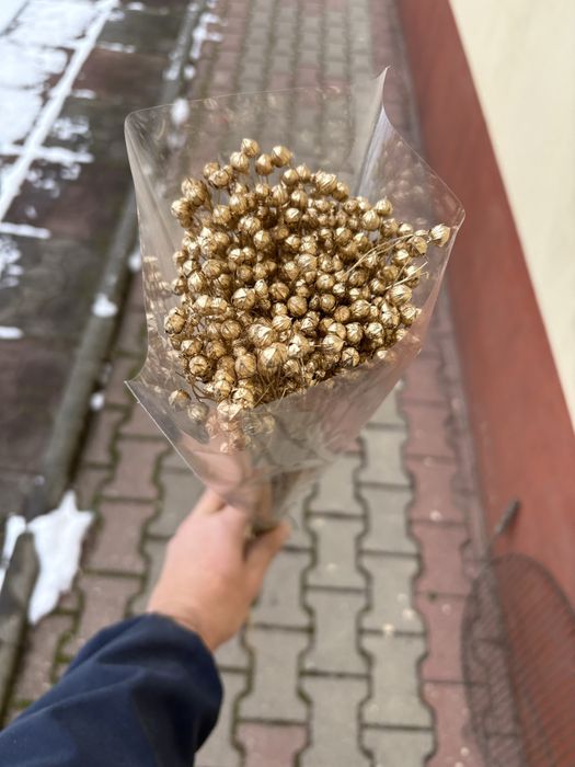 Len zloty, srebrny do wiankow