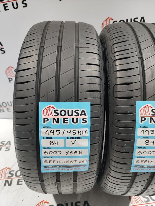 2 pneus semi novos 195-45R16  84v Goodyear - Oferta dos Portes
