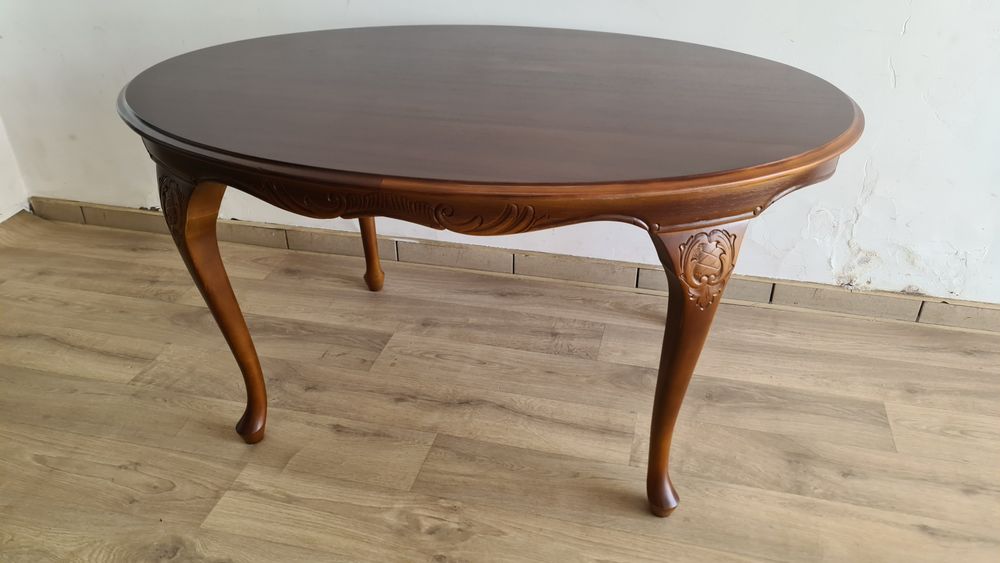 Ława stylowa Chippendale owalna