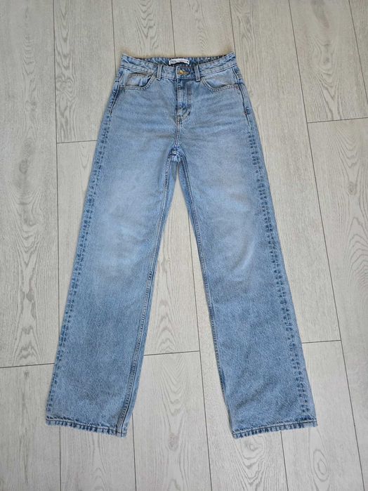 Джинси zara прямі, straight,  висока посадка,  36 S