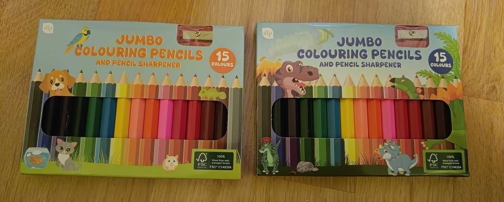 Kredki ołówkowe grube