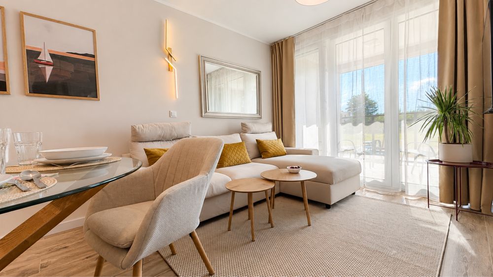 Na tydzień, miesiąc | Apartament Mielno, 2 pokoje, 400 metrów do plaży, sauna, internet