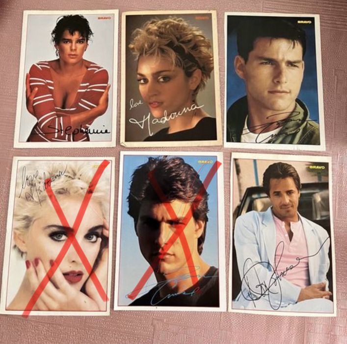 Anos 80 revistas bravo autógrafos artistas