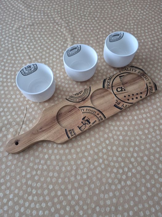 Conjunto para aperitivo com tábua