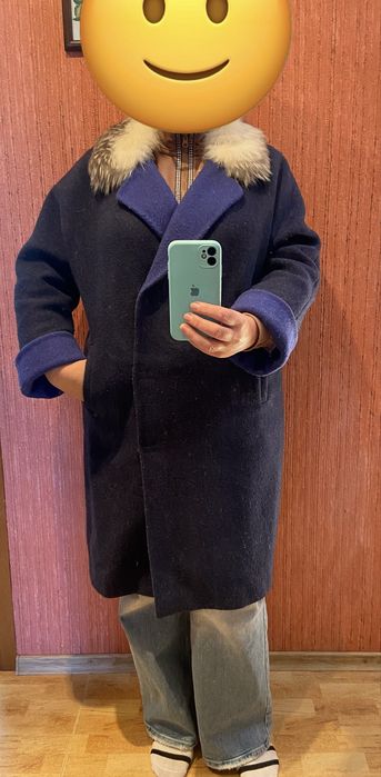 Демисезонне пальто з натуральним хутром