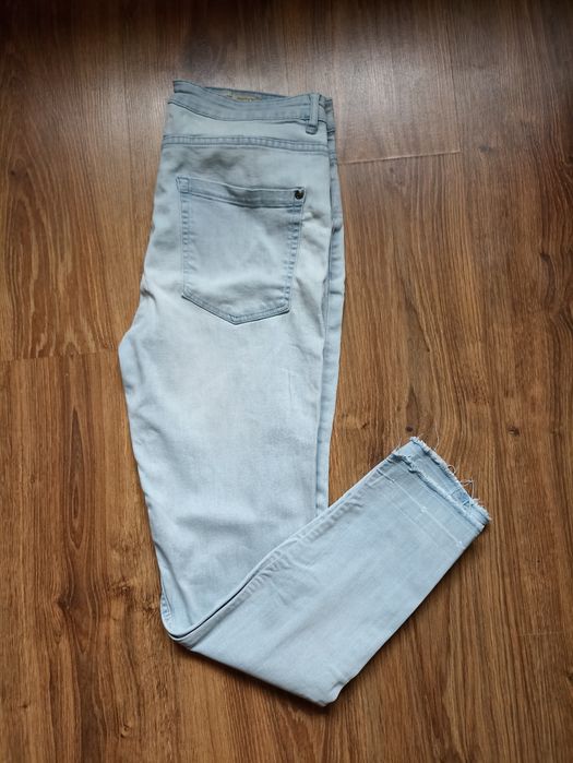 Spodnie skinny fit rozciągliwe L przetarcia