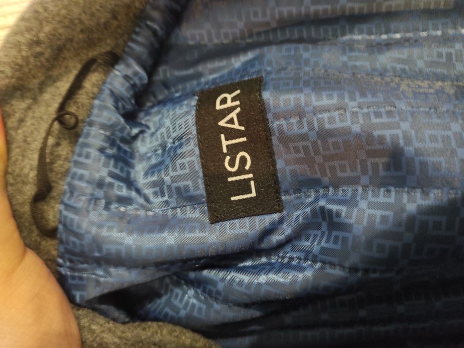 Szary/siwy męski płaszcz