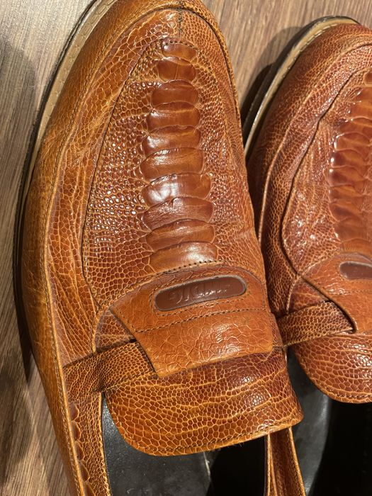 Byty meskie ze skóry strusia roz. 43