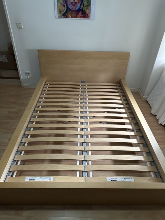 Cama MALM com estrado de ripas Sultan