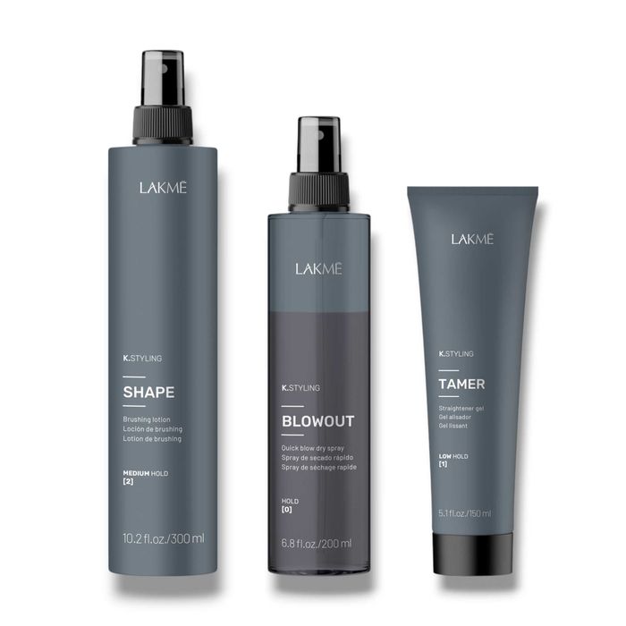 Lakme K.Style Tamer гель / Shape лосьйон / Blowout спрей