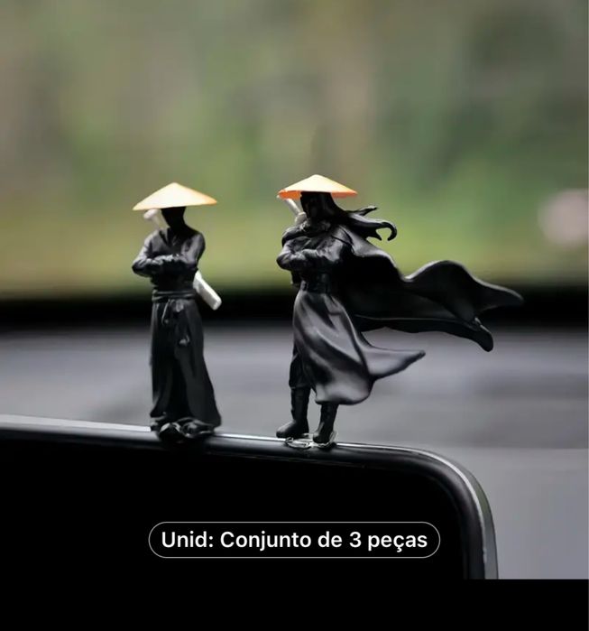 Conjunto de Estátuas Ninja - Miniaturas de Mestre da Espada