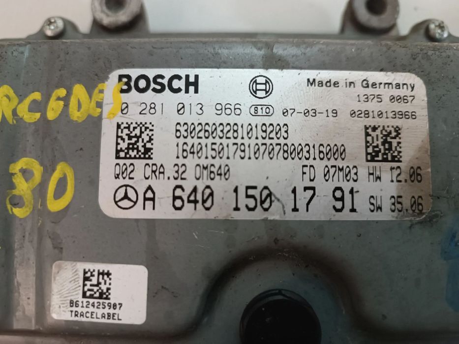 CENTRALINA DO MOTOR MERCEDES W245 B180CDI B200CDI A6401501791