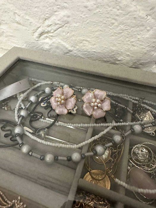 Сережки біжутерія квітка, емаль