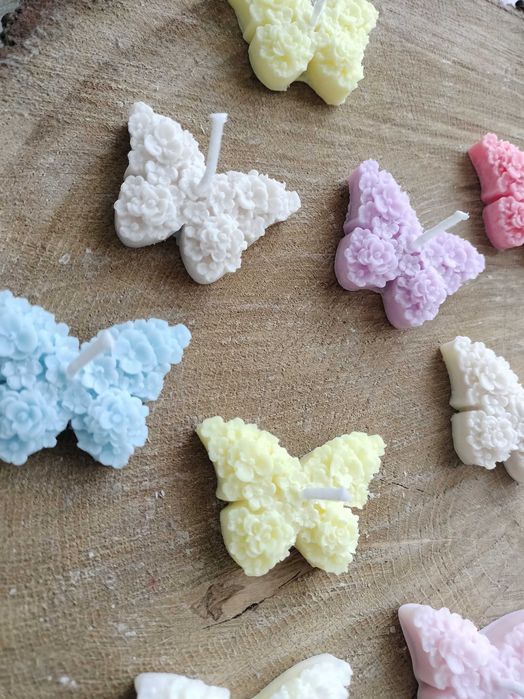 Mini świeczka sojowa motylek podziękowanie dla gości