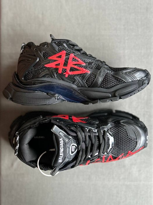 БЕЗ ПЕРЕДОПЛАТ ‼️ Balenciaga Runner Black Red Graffiti / ТОП ЯКІСТЬ