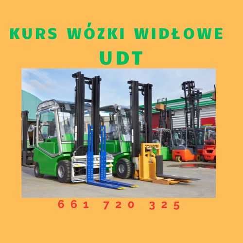 kurs na wózki widłowe, tylko 594 PLN + UDT i masz uprawnienia !