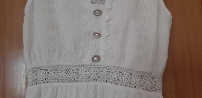 Vestido Branco Bordado Inglês