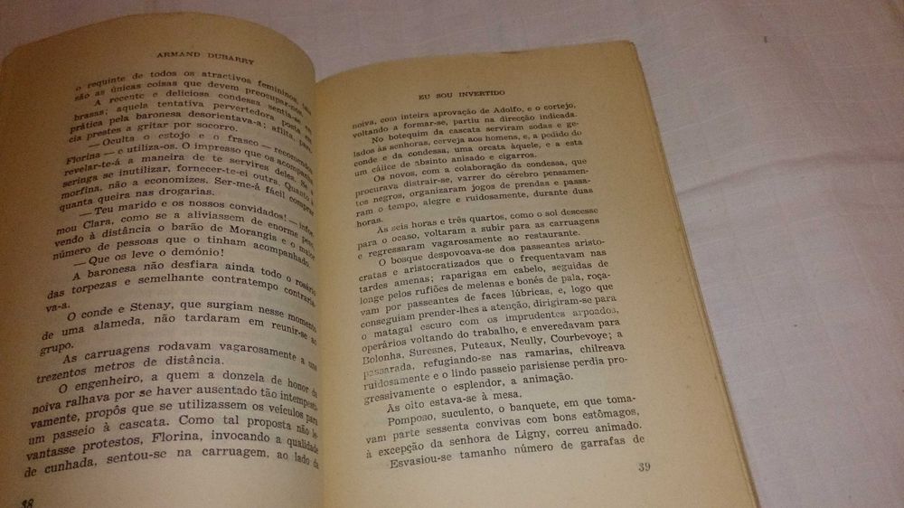 eu sou invertido (armand dubarry) 1ª edição 1975 livro erótico