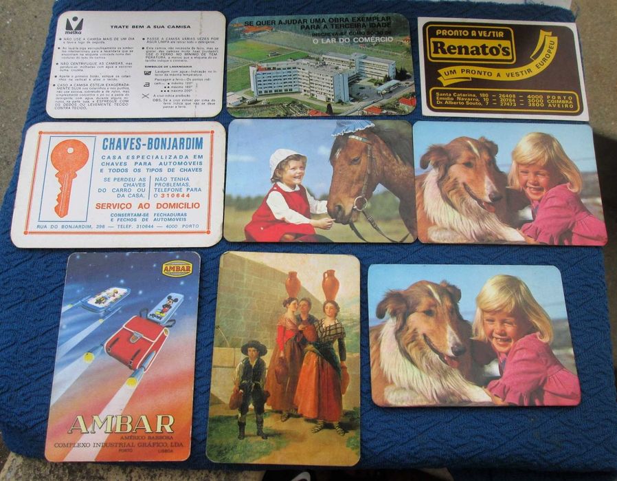 Calendários diversos 1979 a 1984 (várias fotos) Ler descrição