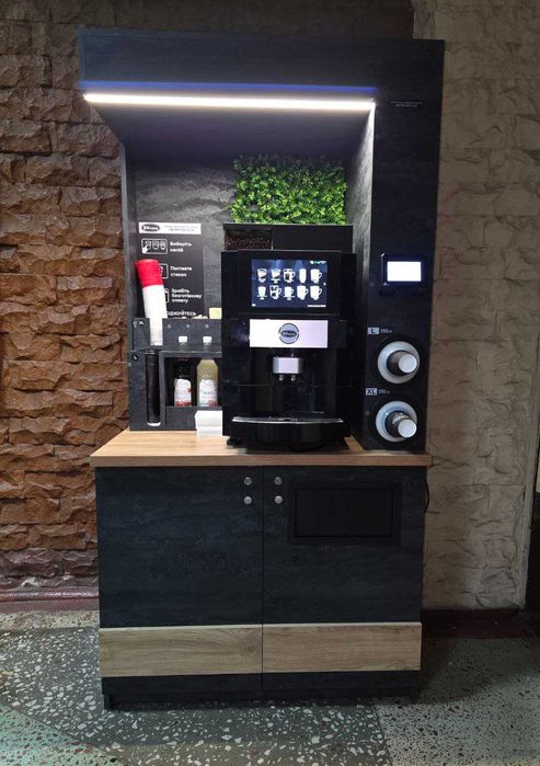 Кав'ярня самообслуговування. Вендінг під ключ. Тумба. Кавова машина.