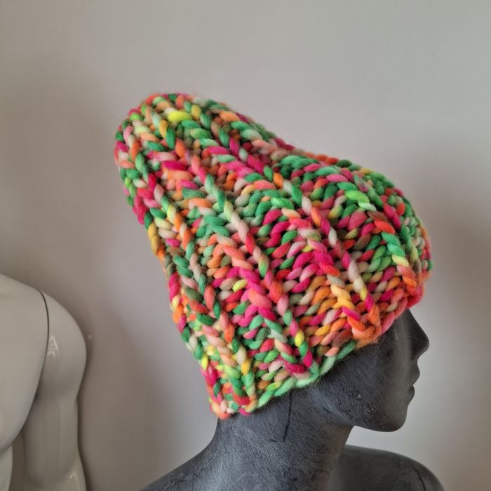 czapka handmade wełna merino