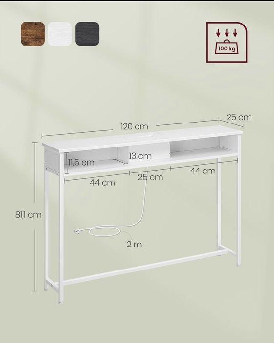 Stolik konsolowy biały