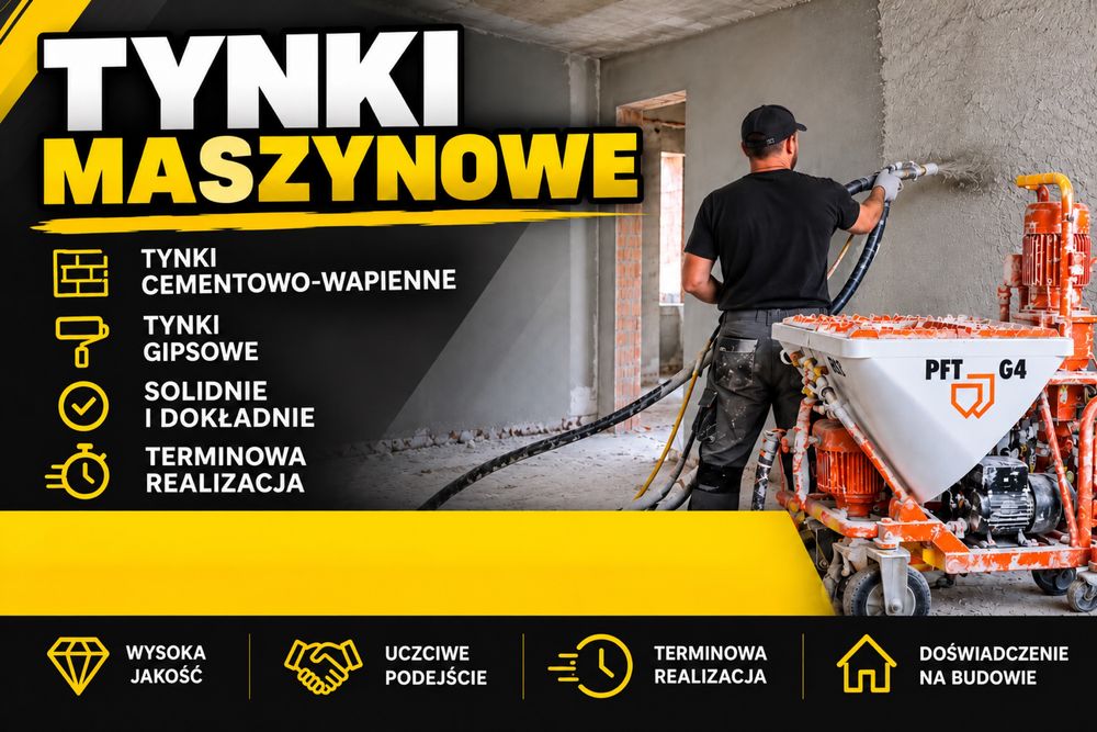 Tynki gipsowe oraz cementowo - wapienne