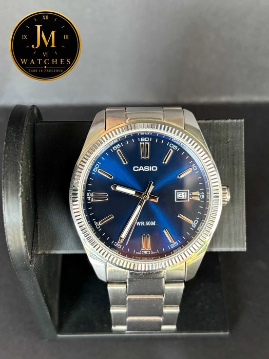 casio mtp-1302p 2784 – blue dial – japan movement