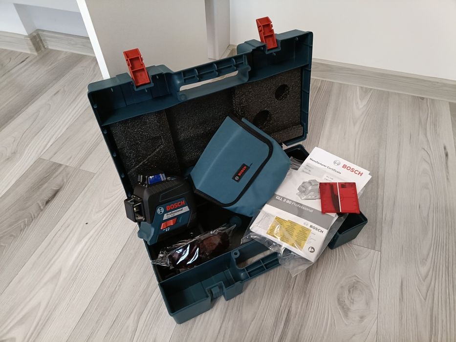 Bosch GLL3-80 Professional poziomica laserowa 360 laser liniowy krzyżowy