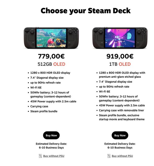 Steam Deck OLED 1 TB como nova