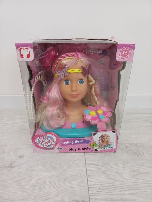 Лялька-голова Yala Bella манекен для зачісок, світловий ефект