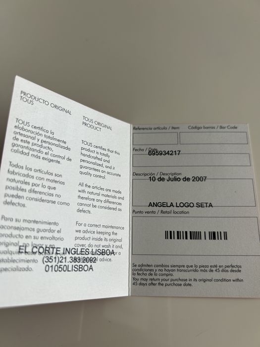 Carteira TOUS em bom estado