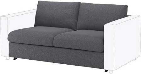 VIMLE capa para sofá de 2 lugares em embalagem - NOVA - Gunnared cinz