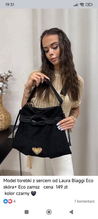 Torebka damska Nowa Laura Biaggi