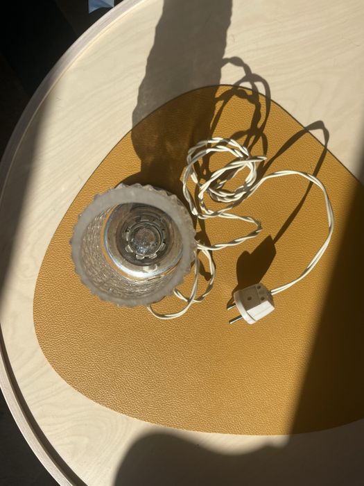 Lampka nocna prl Niemcy New look kryształowy klosz