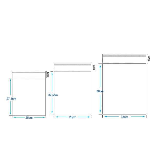 Sacos transparentes com adesivo e furo para embalar pack 50 unidades