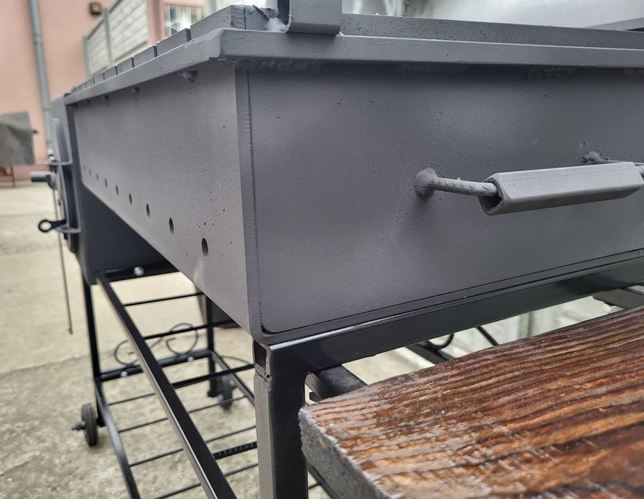 УСИЛЕННЫЙ! -17%! 3/5 мм! Мангал коптильня с печью под казан