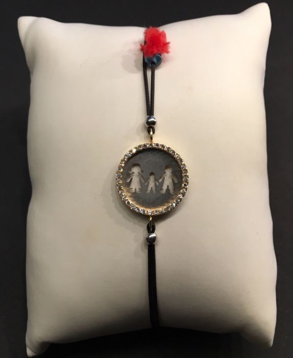 Pulseira em prata e fios