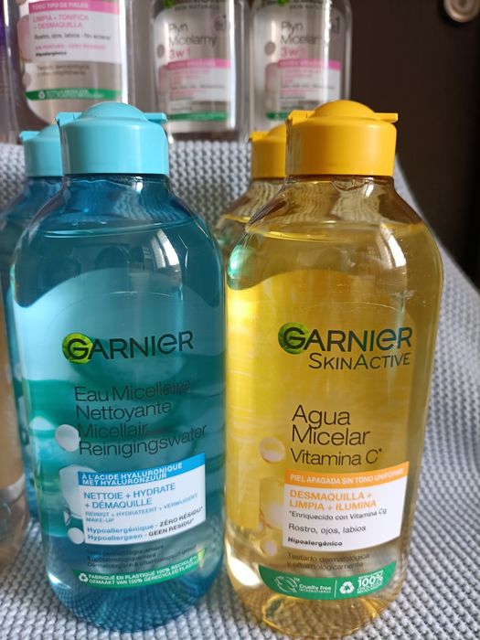Płyny micelarne Garnier i Mixa