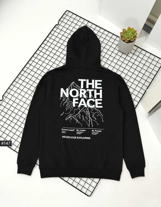 Худи Черное THE NORTH FACE Mountains (XS-XL)
