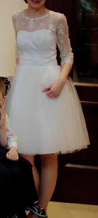 Krótka suknia ślubna rozmiar 34