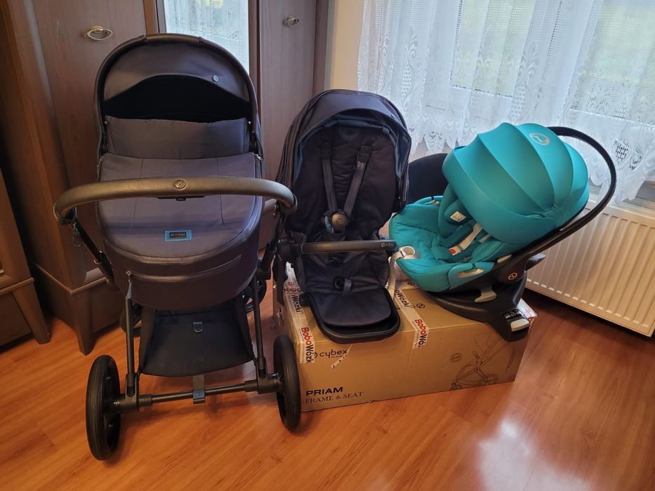 Cybex Priam 4.0 (gondola z spacerówką ) + fotelik ClaudZ2 z bazą