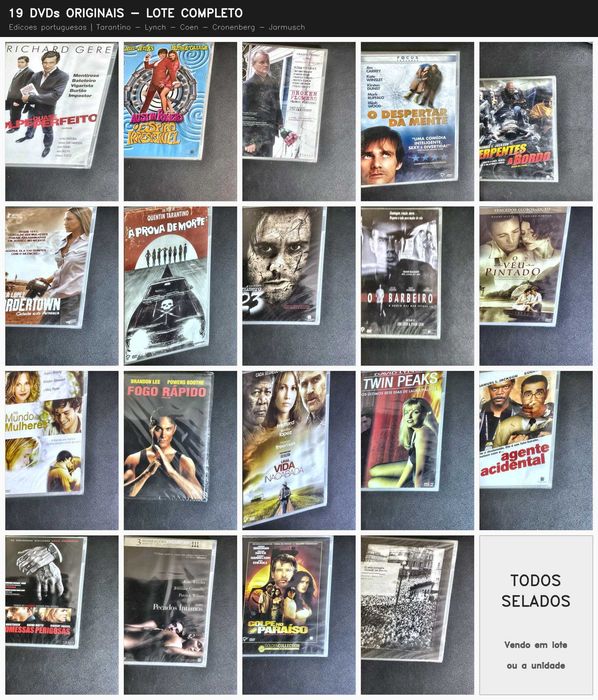 19 DVDs Novos/Selados — Filmes Culto e Comédia — Vendo Lote ou à Unidade