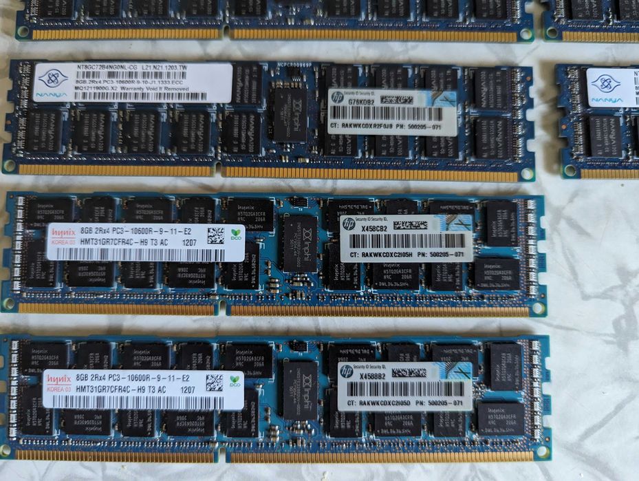 память сервера DDR 3 8GB PC3-10600R (8 од-64 GB )